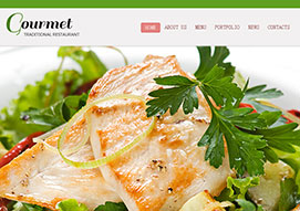 大型的国外餐厅系列HTML网站模板