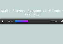 html5响应式触摸音频播放插件